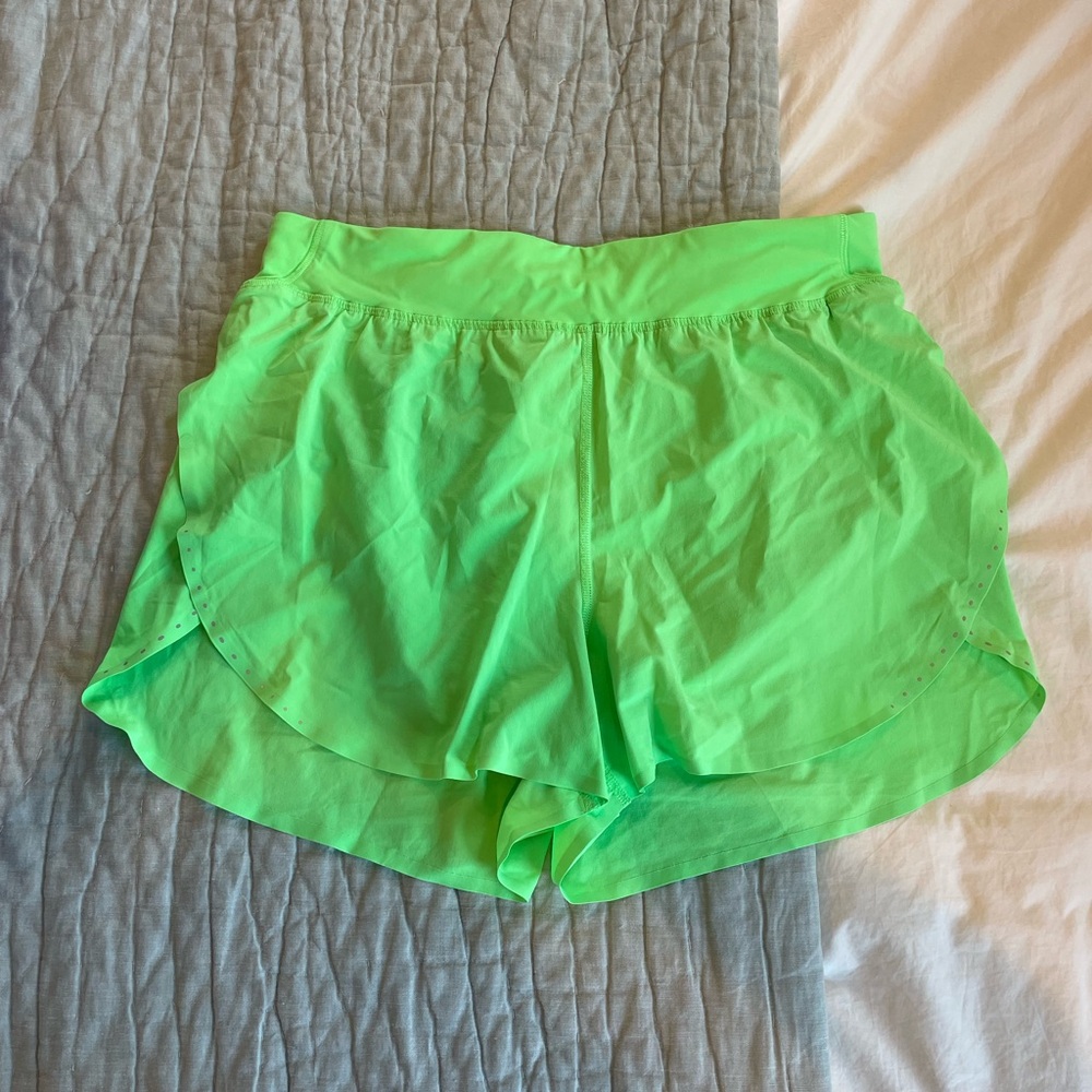 lululemon athletica Vibrant Green Athletic Shorts